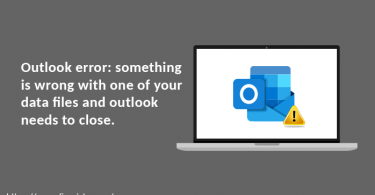 something is wrong with data files and outlook needs to close