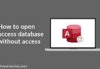open access database files without ms access